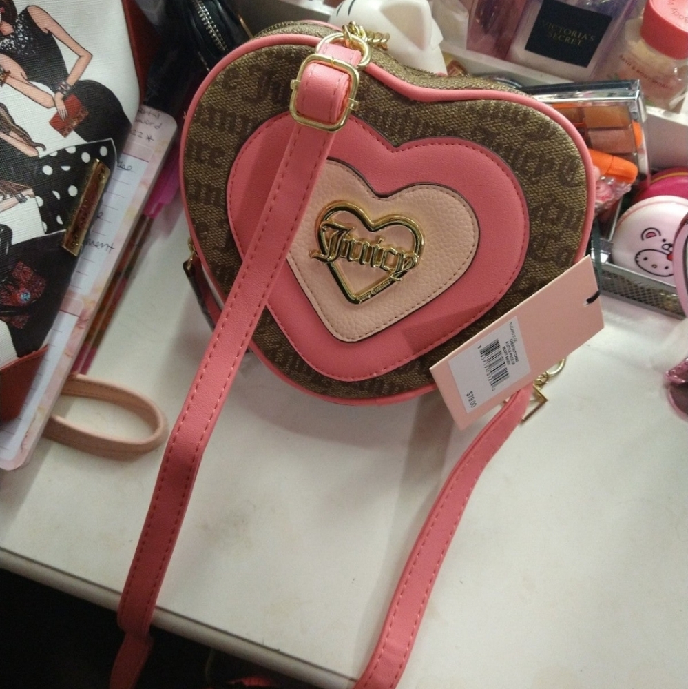 Juicy couture heart shape crossbody bag